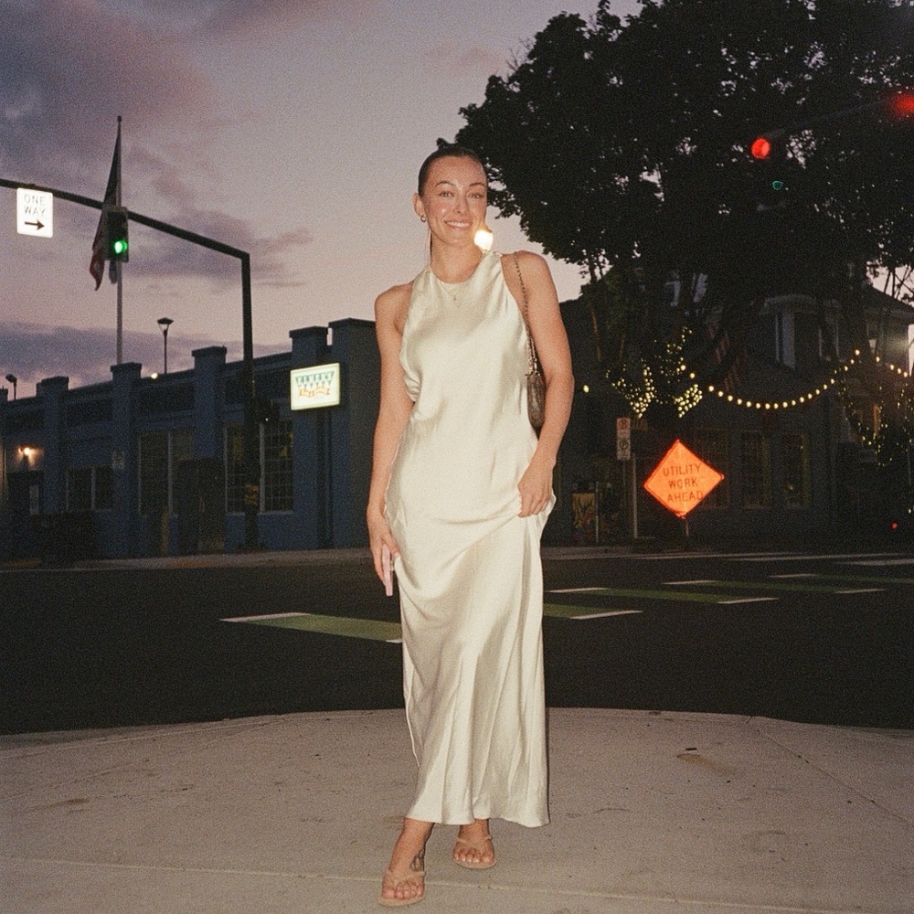 Zara Cream Backless Dress